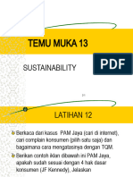 Temu Muka 13: Sustainability