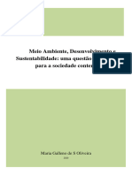 Texto Base - OLIVEIRA, M.J.G. Meio Ambiente, Desenvolvimento e Sustentabilidade-Uma Questão Relevante para A Sociedade Contemporânea