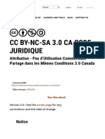 CC BY-NC-SA 3.0 CA Code Juridique - Attribution - Pas D'utilisation Commerciale - Partage Dans Les Mêmes Conditions 3.0 Canada - Creative Commons