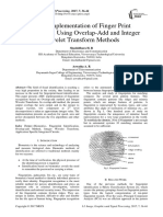 ASIC Implementation of Finger Print Recognition Using Overlap-Add and Integer Wavelet Transform Methods