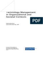 Technology Management in Organizational and Societal Contexts