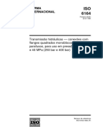 ISO 6164 - Transmissões Hidráulicas - Conexões Com Flanges Quadrados Monoblocos, Com Quatro Parafusos (JAN 1994)