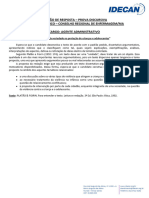 Padrão de Resposta - Prova Discursiva Concurso Público - Conselho Regional de Enfermagem/Ma Cargo: Agente Administrativo