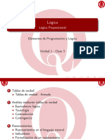 1.3 - Tablas de Verdad y Razonamientos - TEORIA