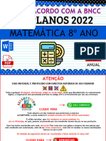 Matemática - 8 Ano - Planejamentos