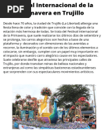 Festival Internacional de La Primavera en Trujillo