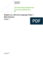 English As A Second Language Stage 7 Sample Paper 1 Mark Scheme - tcm143-595837