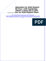 A Level Mathematics For AQA Student Book 1 AS Year 1 With Cambridge Elevate Edition 2 Years AS A Level Mathematics For AQA Stephen Ward