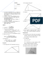 Examen de I Unidad de Matemática