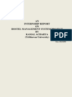 Hostel Management System Project Report.