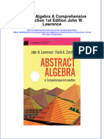 Full Chapter Abstract Algebra A Comprehensive Introduction 1St Edition John W Lawrence PDF