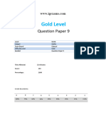 Gold Level: Level Igcse Subject Maths Exam Board Edexcel Difficulty Level Gold Booklet 9