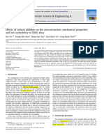 Effects of Cerium Addition On The Microstructure, Mechanical Properties