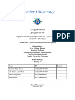 Logistics Activities of Steadfast Final