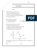 Acids and Bases: A. Choose The Correct Answer