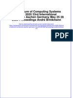 Full Chapter Architecture of Computing Systems Arcs 2020 33Rd International Conference Aachen Germany May 25 28 2020 Proceedings Andre Brinkmann PDF