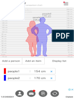 Hikaku Sitatter - Height Comparison Chart