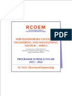 M. Tech. Structural Engineering - 2023-24