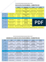 Horario General de Explotacion Minera Periodo 2024-I