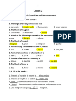 L-2 Physical Quantities and Measurment