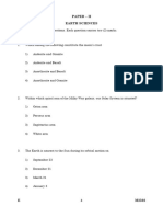 TNSET Paper II Earth Science 2018