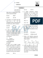 Set 1 Kinematics Phy Jee