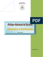 Politique Nationale de Securite Alimentaire Et Nutritionnelle - Burkina Faso