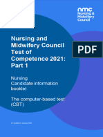 Test of Competence 2021 CBT Information Booklet For Nurses