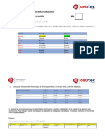 Ejercicio Categorías Gramaticales y Oración Gramatical