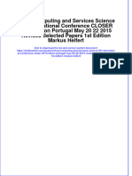 PDF Cloud Computing and Services Science 5Th International Conference Closer 2015 Lisbon Portugal May 20 22 2015 Revised Selected Papers 1St Edition Markus Helfert Ebook Full Chapter