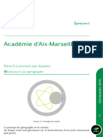 Académie d'Aix-Marseille: Épreuve I