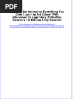 Directing For Animation Everything You Didn T Learn in Art School With Interviews by Legendary Animation Directors 1st Edition Tony Bancroft