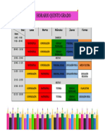 Horario Quinto Grado