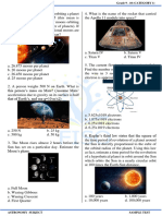 Astronomy Category 1 9th - 10th Grades SAMPLE TEST