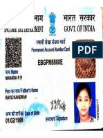 Manisha Aadhaar Card