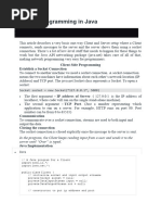 Socket Programming in Java