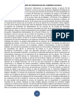 T I T U L o Ii de Las Facultades de Intervencion Del Gobierno Nacional