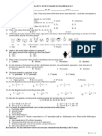 Summative Test in Grade 10 Math