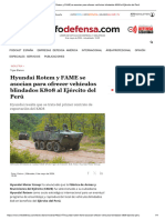 Hyundai Rotem y FAME Se Asocian para Ofrecer Vehículos Blindados K808 Al Ejército Del Perú