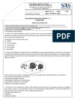 Prova de Biologia 2 - 2º Ano - Adaptada