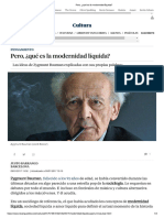 Pero - Qué Es La Modernidad Líquida - Por Zygmunt Bauman Artículo