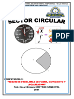 Área de Un Sector Circular para Cuarto de Secundaria