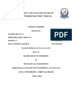 Design and Fabrication of Solar Powered Electric Vehicle Final