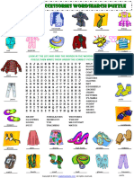 Clothes Wordsearch