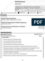 CV - Med Ali - Night Drilling Supervisor