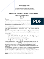 Epreuve Bac Blanc 2024 Départemental de L'oueme Mathematiques Serie C