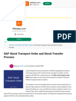 SAP Stock Transport Order and Stock Transfer Proce