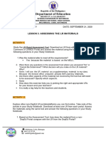 Module 3B Lesson 3 Assessing The LR Materials