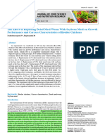 The Effect of Replacing Dried Meal Worm With Soybean Meal On