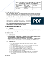 PRC-05837-v.5.0 CRITERIO ACEPTACIÓN - RECHAZO DE ROLLOS Y LIBERACIÓN POSITIVA DE PAQUETES